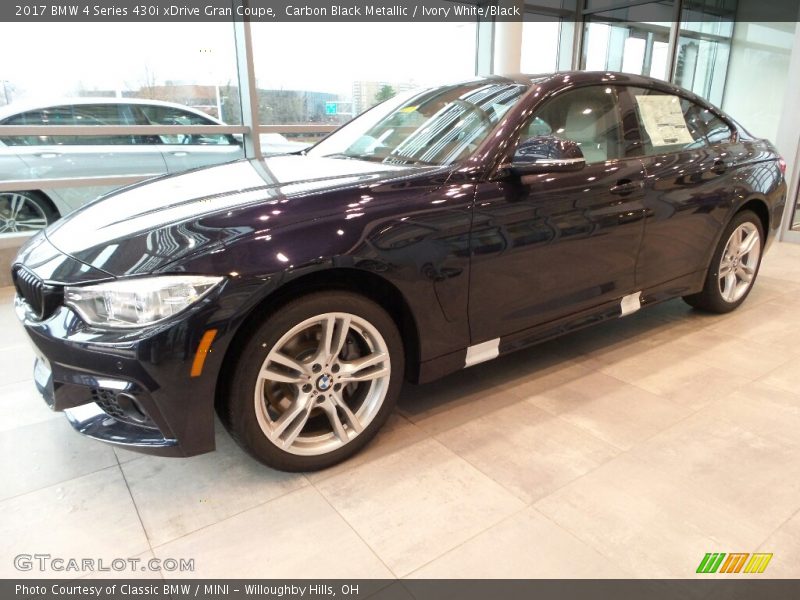 Carbon Black Metallic / Ivory White/Black 2017 BMW 4 Series 430i xDrive Gran Coupe