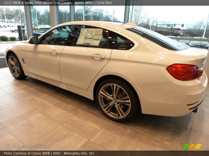Alpine White / Coral Red 2017 BMW 4 Series 440i xDrive Gran Coupe
