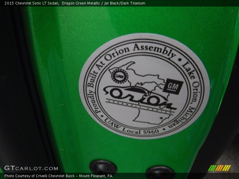 Dragon Green Metallic / Jet Black/Dark Titanium 2015 Chevrolet Sonic LT Sedan