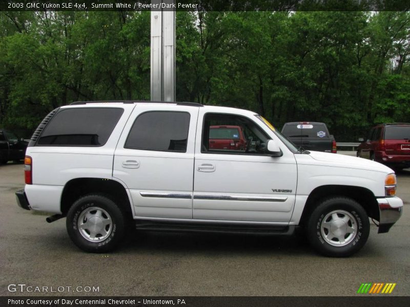 Summit White / Pewter/Dark Pewter 2003 GMC Yukon SLE 4x4