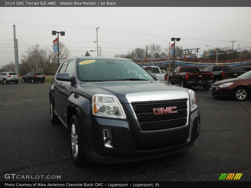 Atlantis Blue Metallic / Jet Black 2014 GMC Terrain SLE AWD