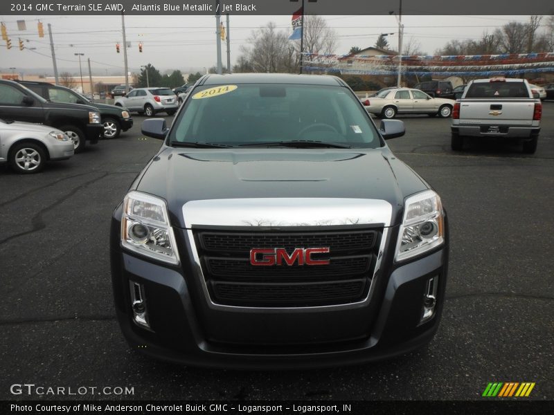 Atlantis Blue Metallic / Jet Black 2014 GMC Terrain SLE AWD