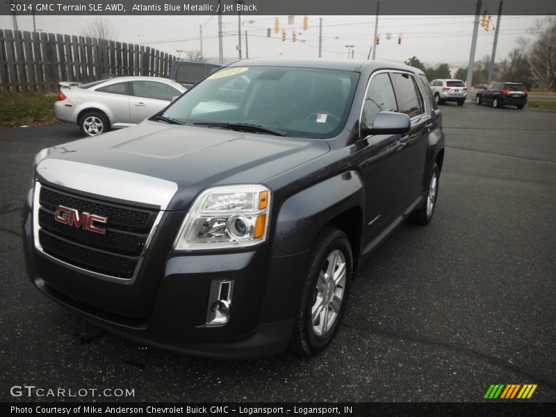Atlantis Blue Metallic / Jet Black 2014 GMC Terrain SLE AWD