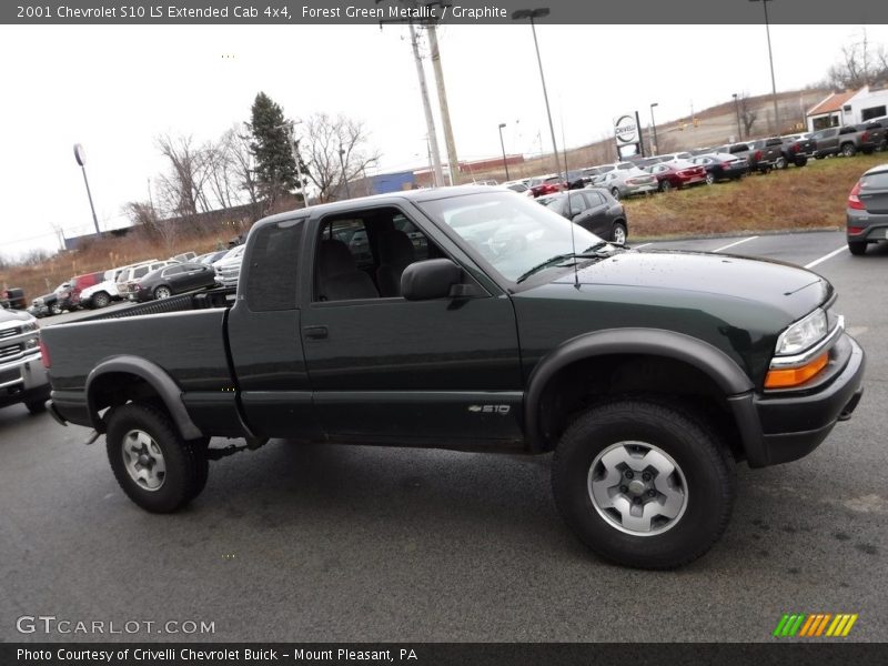 Forest Green Metallic / Graphite 2001 Chevrolet S10 LS Extended Cab 4x4