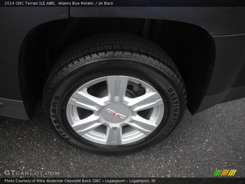 Atlantis Blue Metallic / Jet Black 2014 GMC Terrain SLE AWD