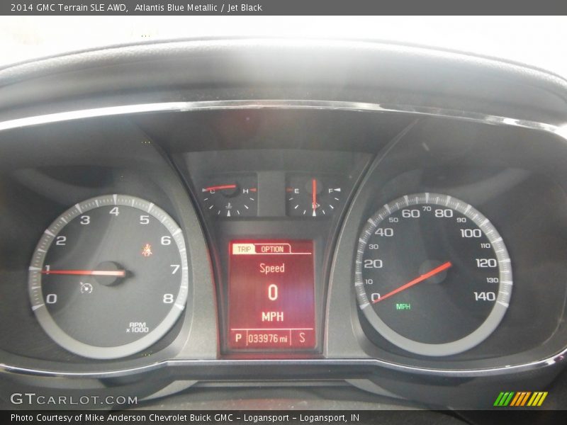 Atlantis Blue Metallic / Jet Black 2014 GMC Terrain SLE AWD