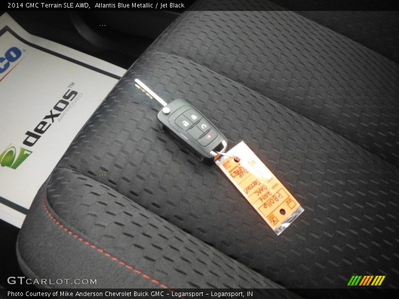 Atlantis Blue Metallic / Jet Black 2014 GMC Terrain SLE AWD
