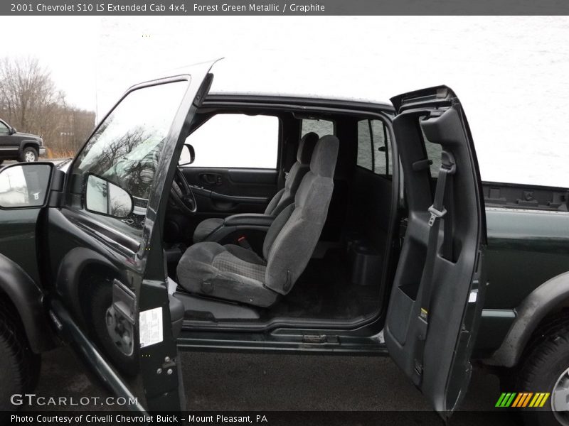 Forest Green Metallic / Graphite 2001 Chevrolet S10 LS Extended Cab 4x4