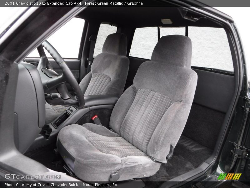 Forest Green Metallic / Graphite 2001 Chevrolet S10 LS Extended Cab 4x4