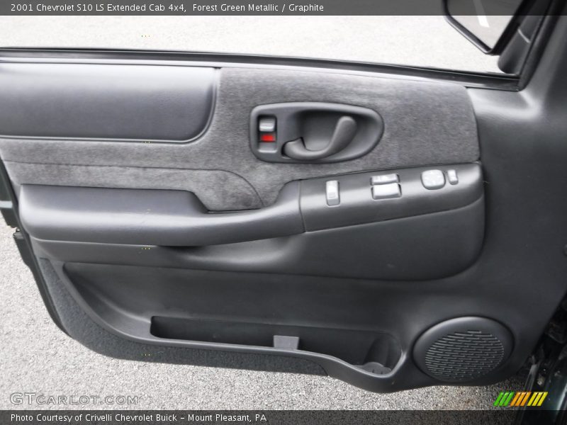 Forest Green Metallic / Graphite 2001 Chevrolet S10 LS Extended Cab 4x4