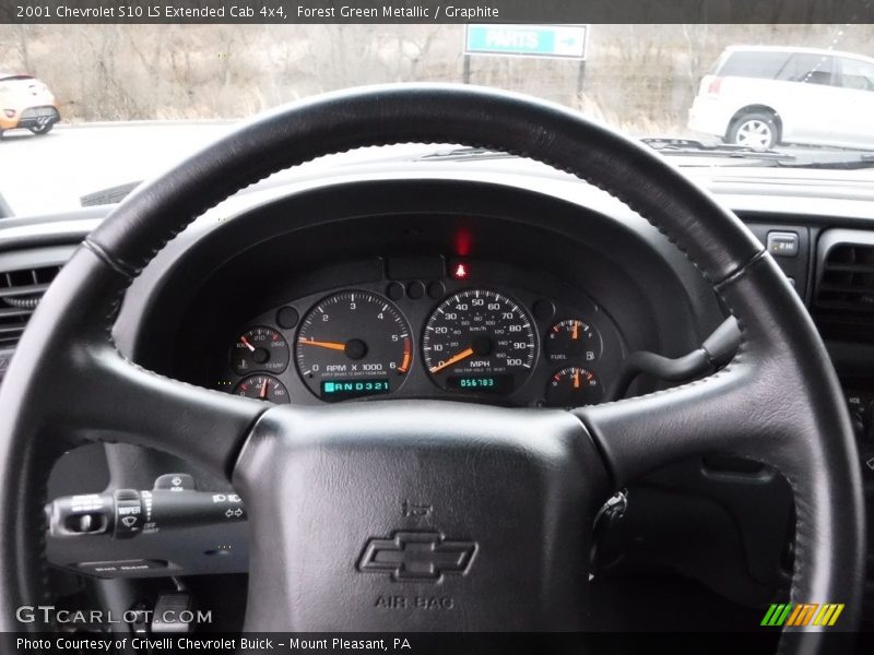 Forest Green Metallic / Graphite 2001 Chevrolet S10 LS Extended Cab 4x4