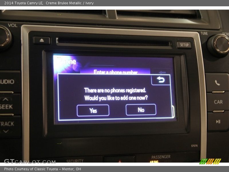 Creme Brulee Metallic / Ivory 2014 Toyota Camry LE
