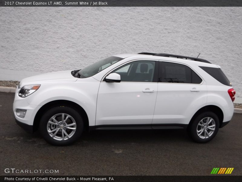 Summit White / Jet Black 2017 Chevrolet Equinox LT AWD