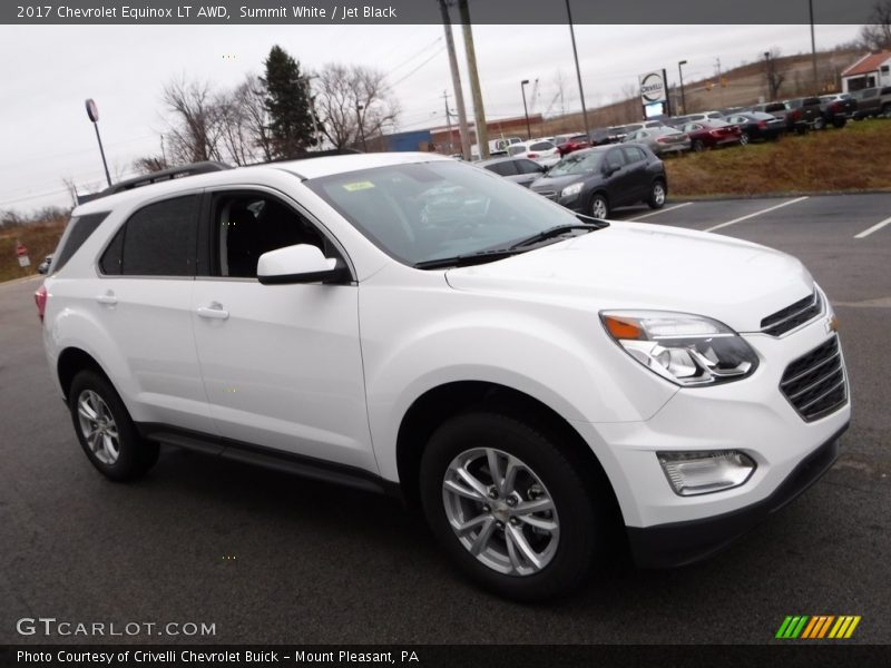 Summit White / Jet Black 2017 Chevrolet Equinox LT AWD