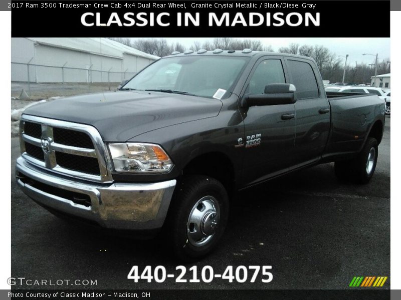 Granite Crystal Metallic / Black/Diesel Gray 2017 Ram 3500 Tradesman Crew Cab 4x4 Dual Rear Wheel