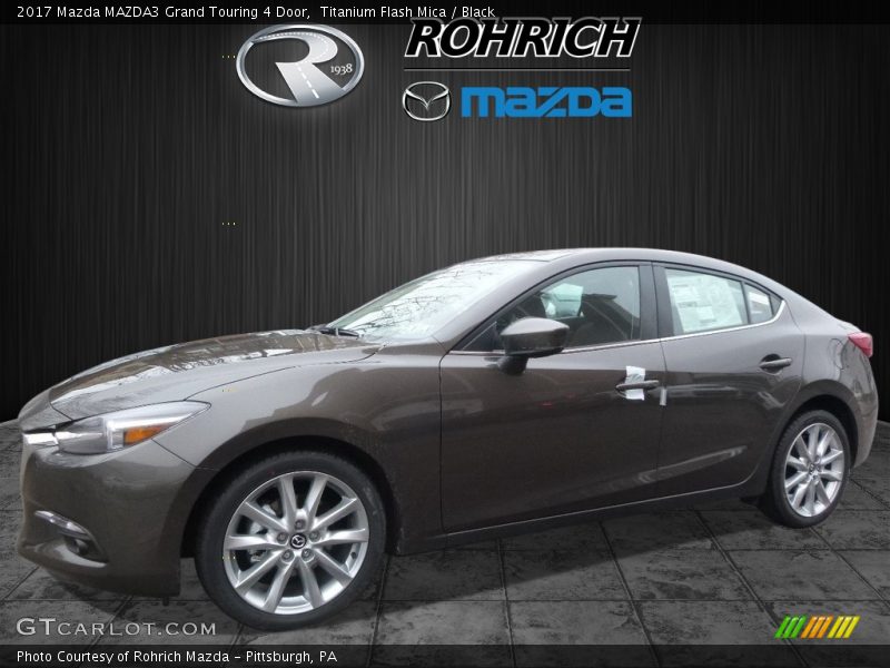Titanium Flash Mica / Black 2017 Mazda MAZDA3 Grand Touring 4 Door