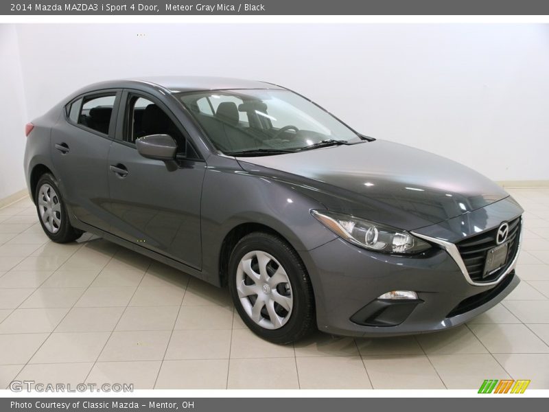 Meteor Gray Mica / Black 2014 Mazda MAZDA3 i Sport 4 Door