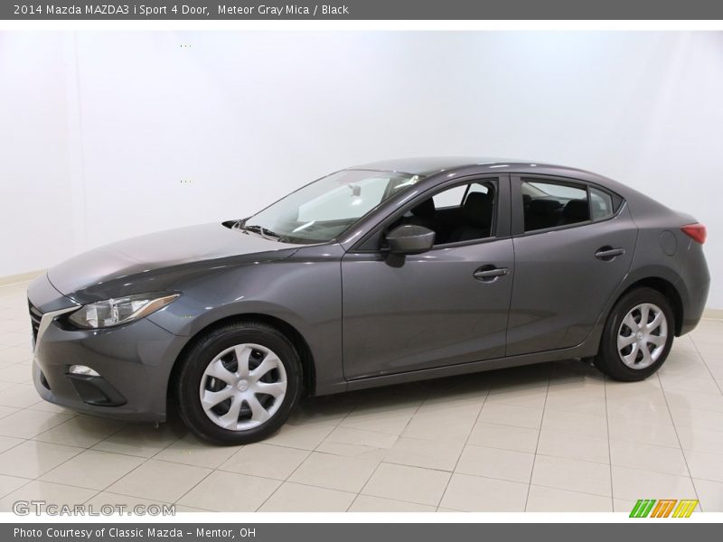 Meteor Gray Mica / Black 2014 Mazda MAZDA3 i Sport 4 Door