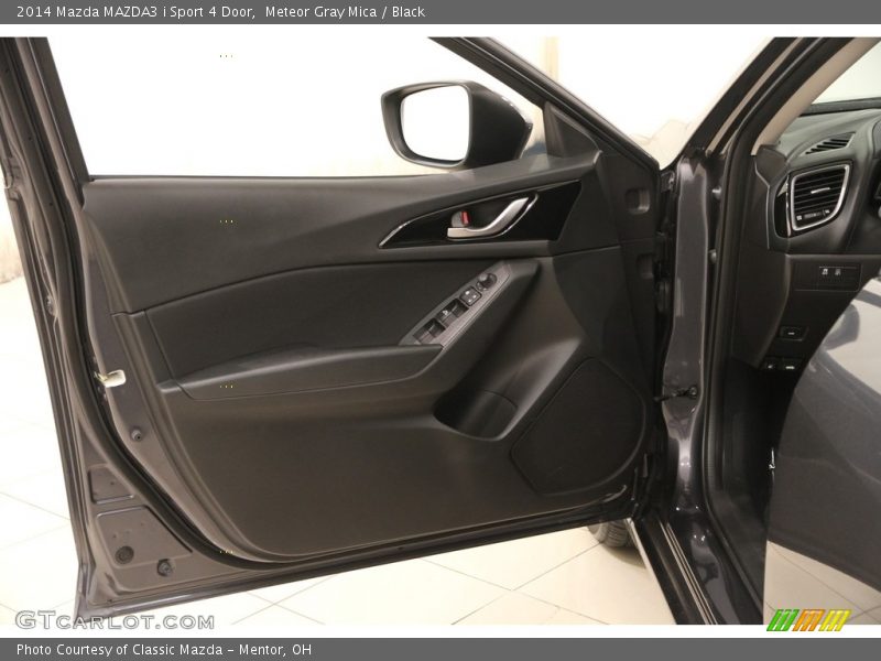 Meteor Gray Mica / Black 2014 Mazda MAZDA3 i Sport 4 Door
