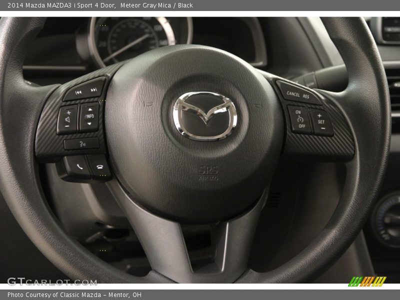 Meteor Gray Mica / Black 2014 Mazda MAZDA3 i Sport 4 Door