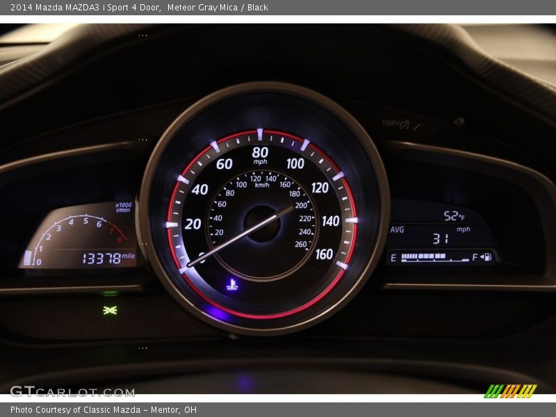 Meteor Gray Mica / Black 2014 Mazda MAZDA3 i Sport 4 Door