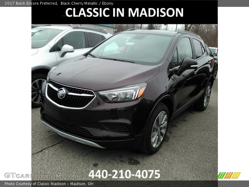 Black Cherry Metallic / Ebony 2017 Buick Encore Preferred