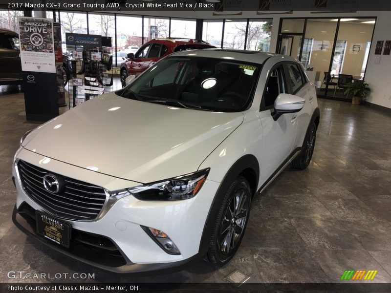 Crystal White Pearl Mica / Black 2017 Mazda CX-3 Grand Touring AWD