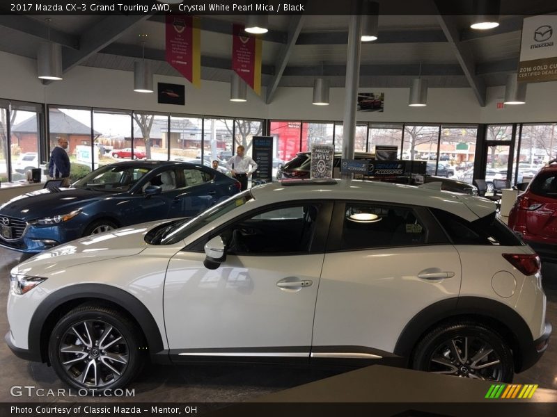 Crystal White Pearl Mica / Black 2017 Mazda CX-3 Grand Touring AWD
