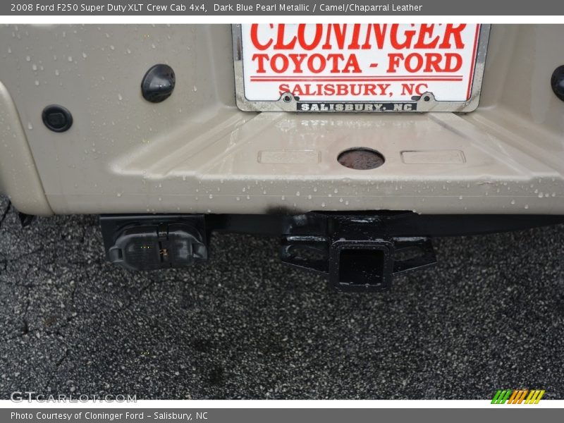 Dark Blue Pearl Metallic / Camel/Chaparral Leather 2008 Ford F250 Super Duty XLT Crew Cab 4x4