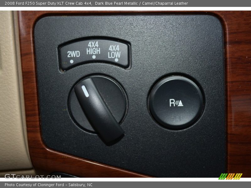 Dark Blue Pearl Metallic / Camel/Chaparral Leather 2008 Ford F250 Super Duty XLT Crew Cab 4x4
