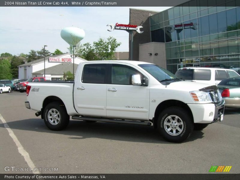 White / Graphite/Titanium 2004 Nissan Titan LE Crew Cab 4x4