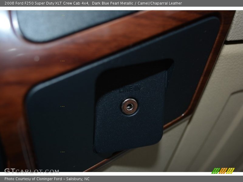 Dark Blue Pearl Metallic / Camel/Chaparral Leather 2008 Ford F250 Super Duty XLT Crew Cab 4x4