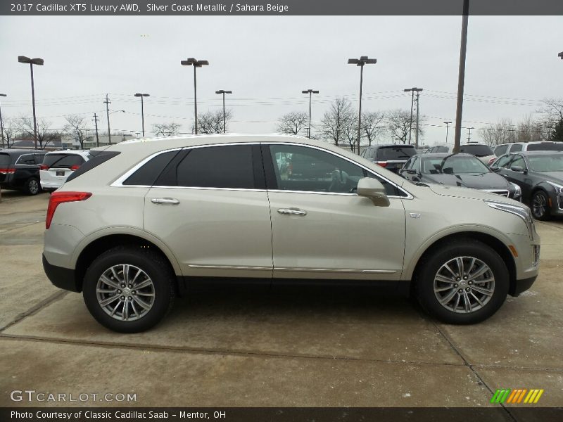 Silver Coast Metallic / Sahara Beige 2017 Cadillac XT5 Luxury AWD