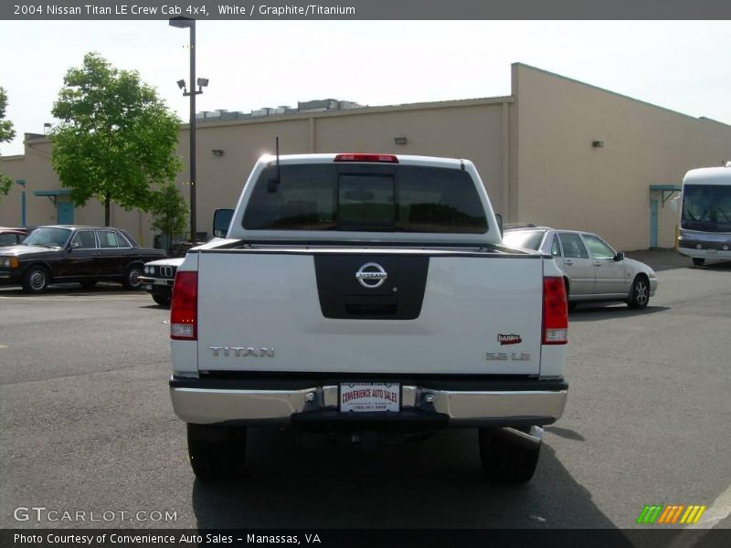 White / Graphite/Titanium 2004 Nissan Titan LE Crew Cab 4x4