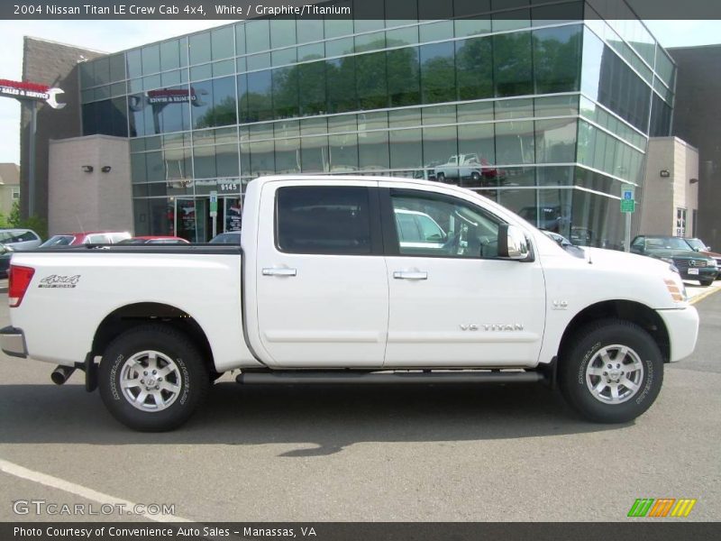 White / Graphite/Titanium 2004 Nissan Titan LE Crew Cab 4x4