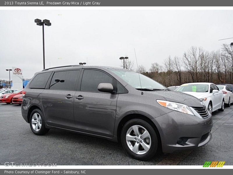 Predawn Gray Mica / Light Gray 2013 Toyota Sienna LE