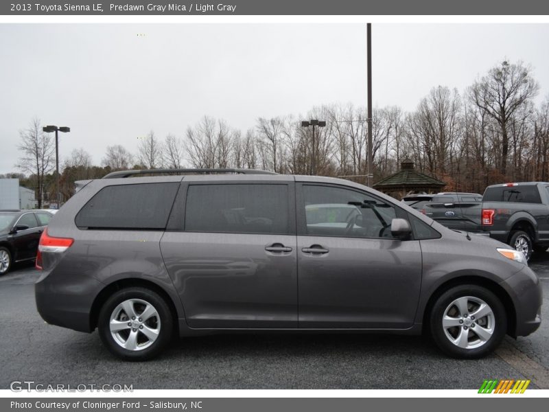 Predawn Gray Mica / Light Gray 2013 Toyota Sienna LE
