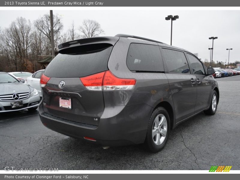 Predawn Gray Mica / Light Gray 2013 Toyota Sienna LE