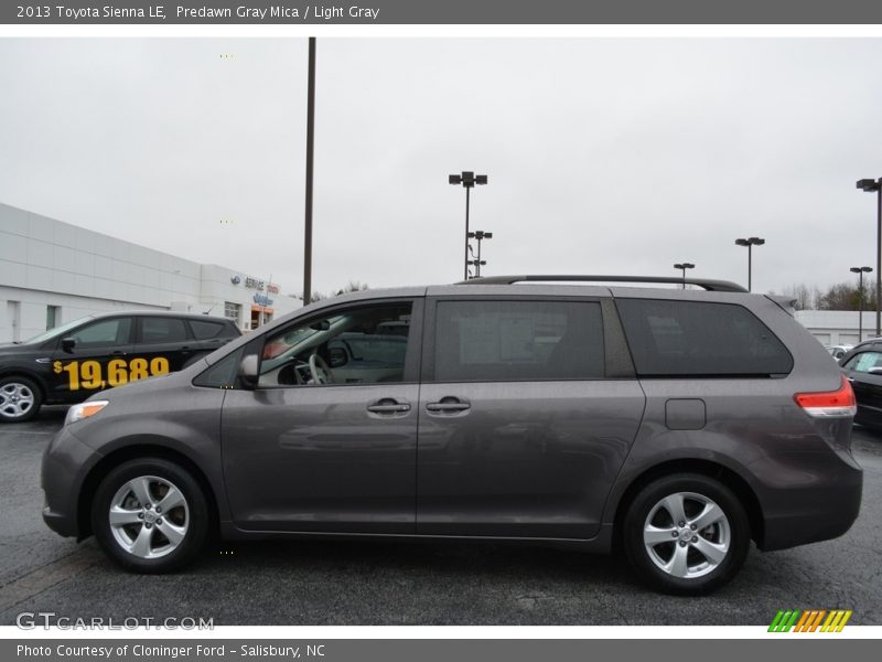 Predawn Gray Mica / Light Gray 2013 Toyota Sienna LE