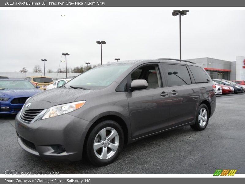 Predawn Gray Mica / Light Gray 2013 Toyota Sienna LE