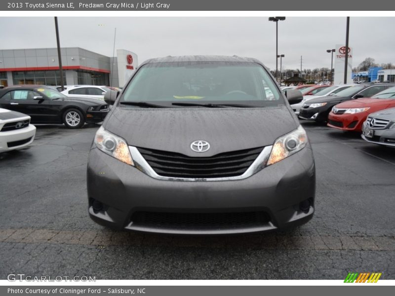 Predawn Gray Mica / Light Gray 2013 Toyota Sienna LE
