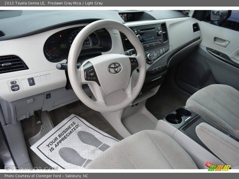 Predawn Gray Mica / Light Gray 2013 Toyota Sienna LE