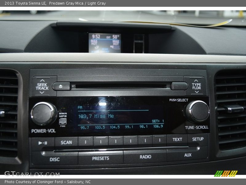 Predawn Gray Mica / Light Gray 2013 Toyota Sienna LE