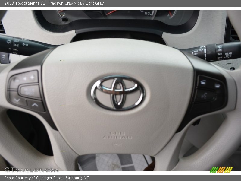 Predawn Gray Mica / Light Gray 2013 Toyota Sienna LE