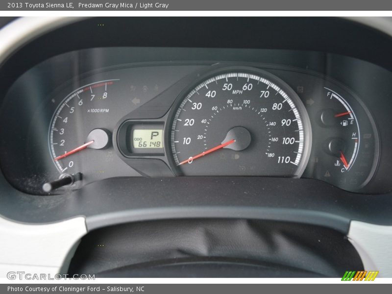Predawn Gray Mica / Light Gray 2013 Toyota Sienna LE