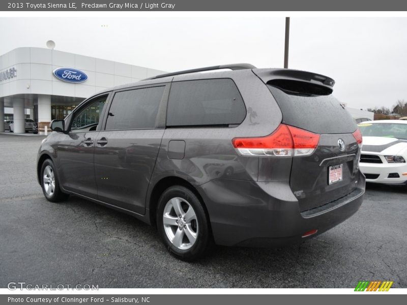 Predawn Gray Mica / Light Gray 2013 Toyota Sienna LE