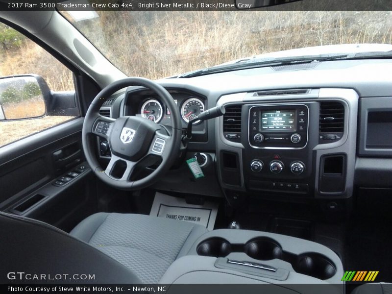 Bright Silver Metallic / Black/Diesel Gray 2017 Ram 3500 Tradesman Crew Cab 4x4