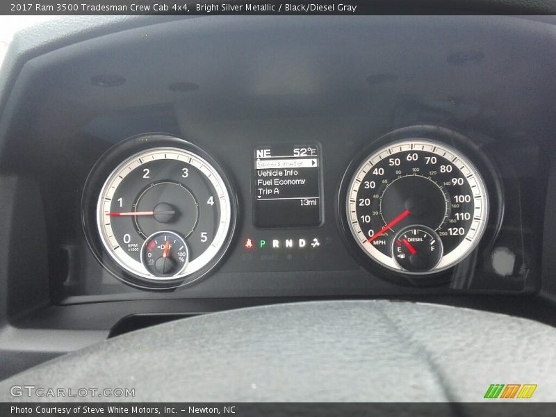 Bright Silver Metallic / Black/Diesel Gray 2017 Ram 3500 Tradesman Crew Cab 4x4