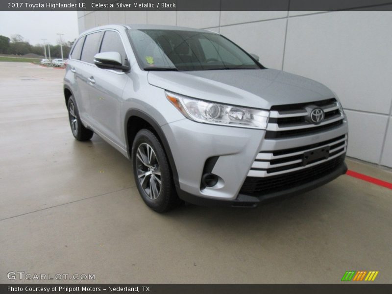 Celestial Silver Metallic / Black 2017 Toyota Highlander LE