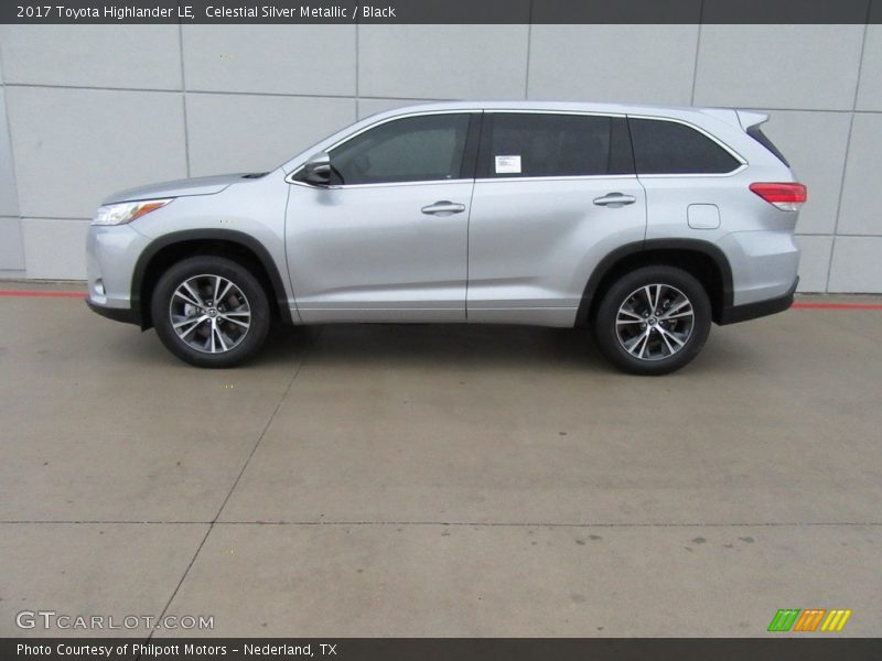 Celestial Silver Metallic / Black 2017 Toyota Highlander LE